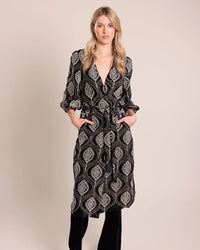 Traffic People Duster Coat - Black