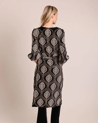 Traffic People Duster Coat - Black