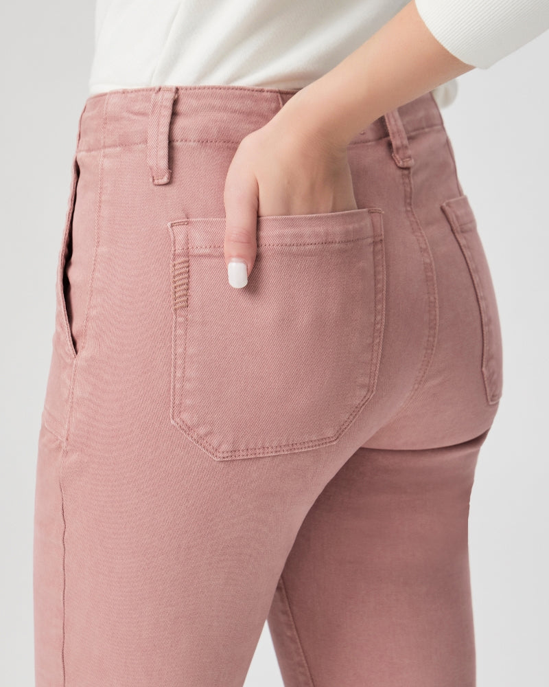 Paige Mayslie Straight Jeans - Vintage Dark Rose Blush