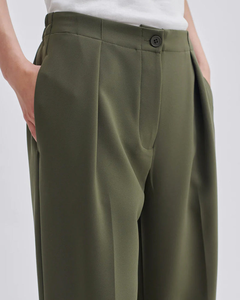 Second Female Fique Wide Trousers - Sea Turtle
