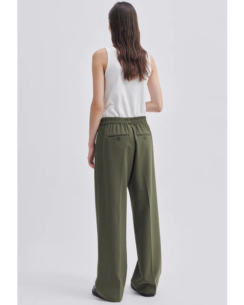 Second Female Fique Wide Trousers - Sea Turtle