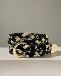 Nooki Serena Plaited Belt - Black Mix
