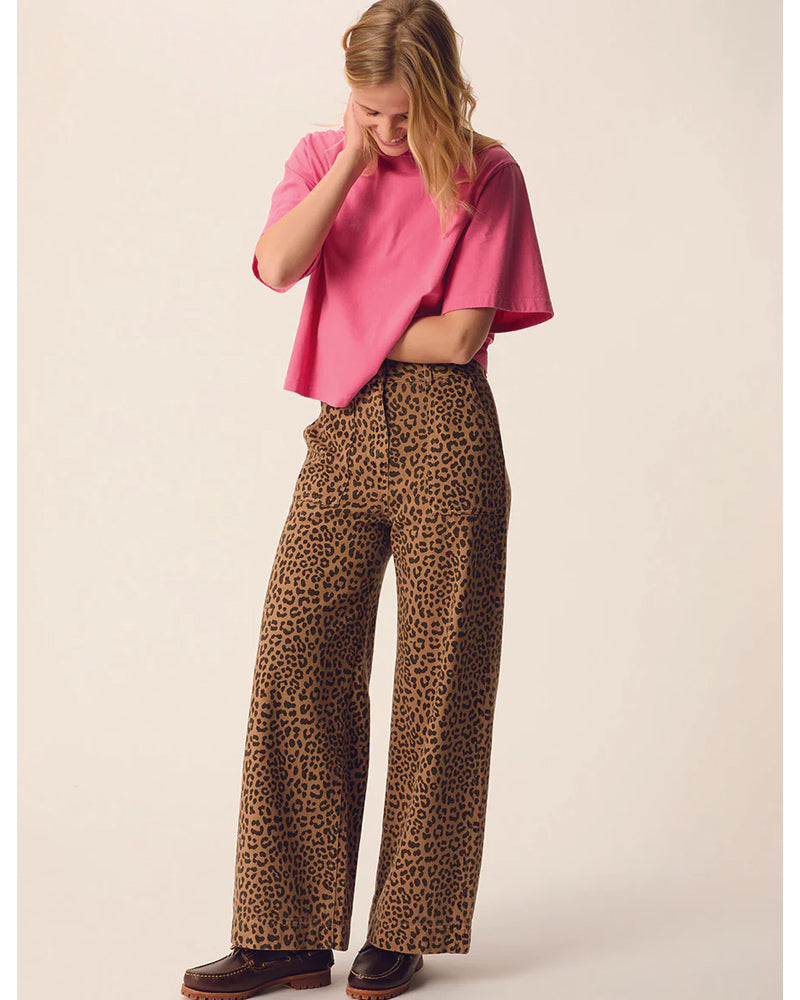 Des Petits Hauts Saga Trousers - Leopard