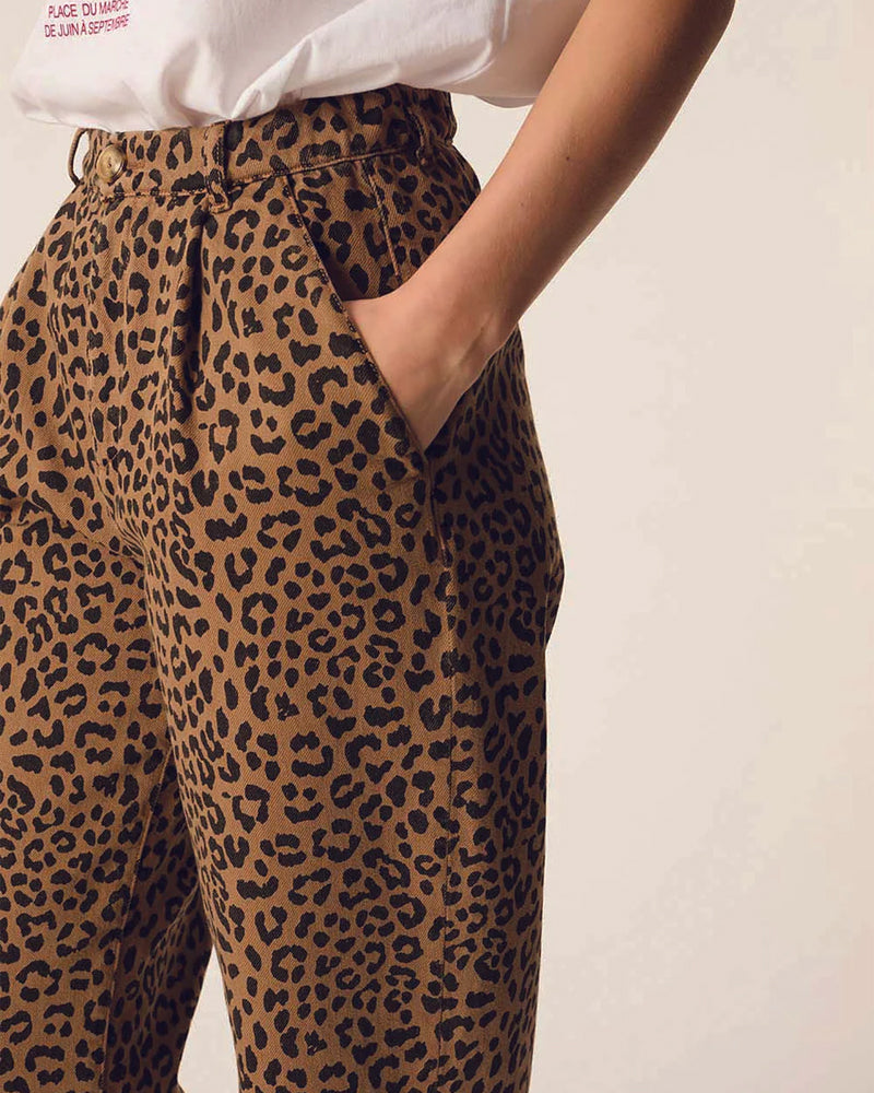Des Petits Hauts Sagus Trousers - Leopard