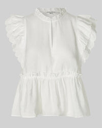 Second Female Terra Frill Top - white