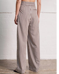 Vivere Nellie Trousers - Brown/Cream Stripe