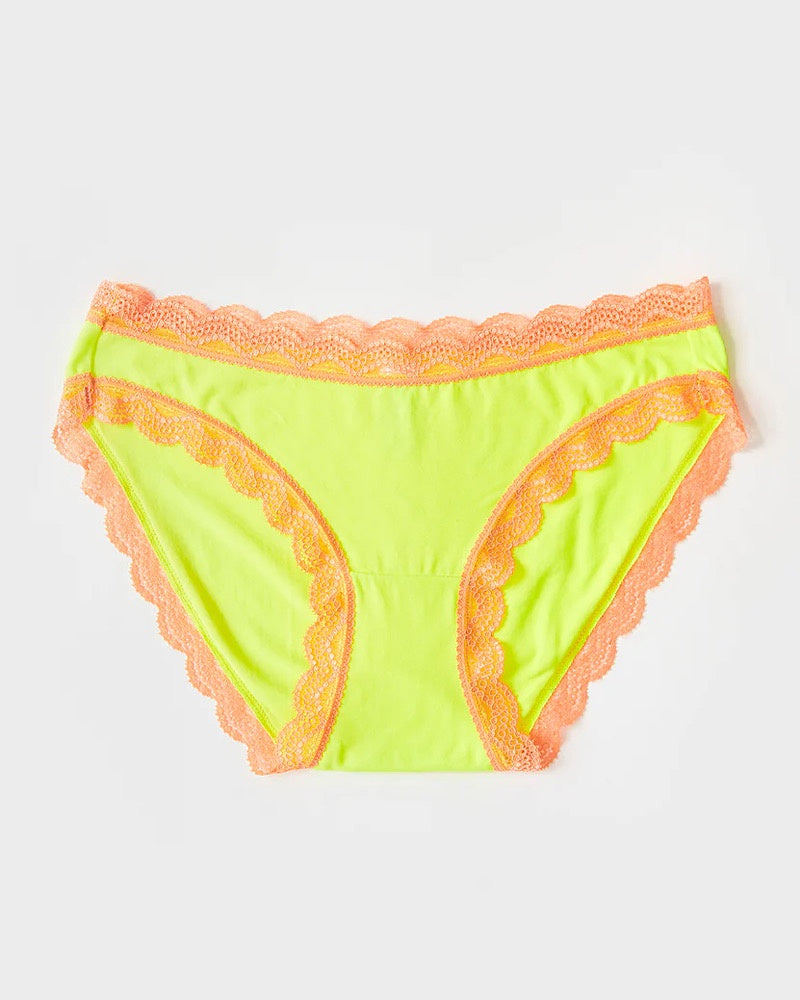 Stripe and Stare Knickers - Yellow/Orange