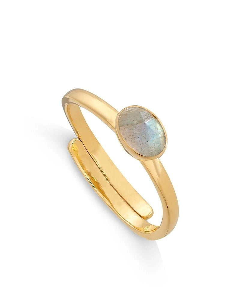 SVP Atomic Gold Ring - Labradorite