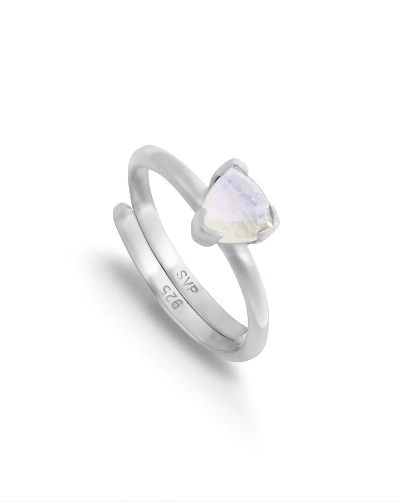 SVP Audie Silver Ring - Rainbow Moonstone