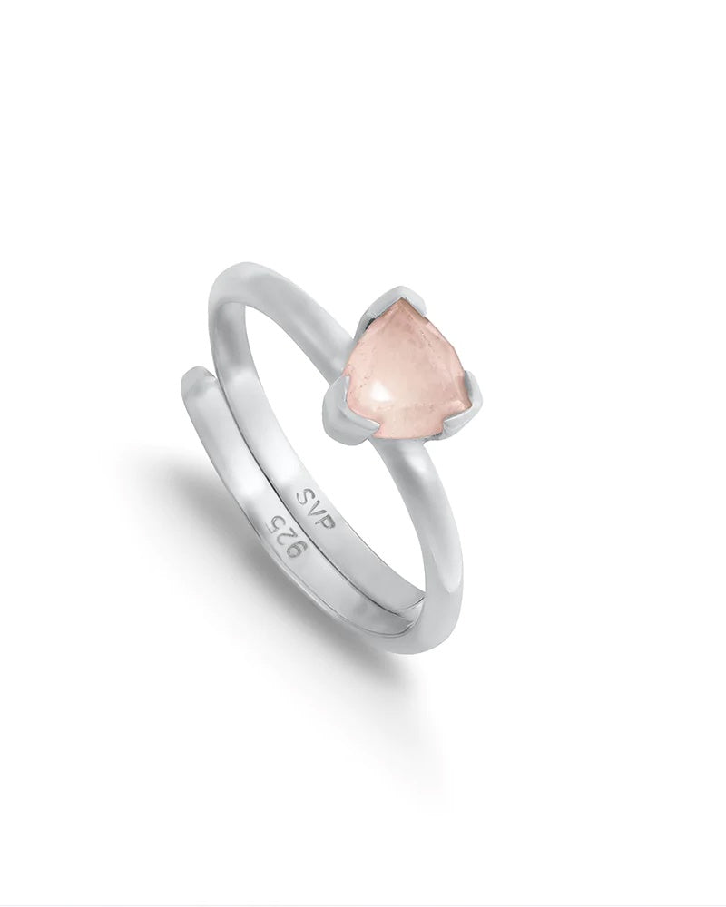 SVP Audie Silver Ring - Rose Quartz