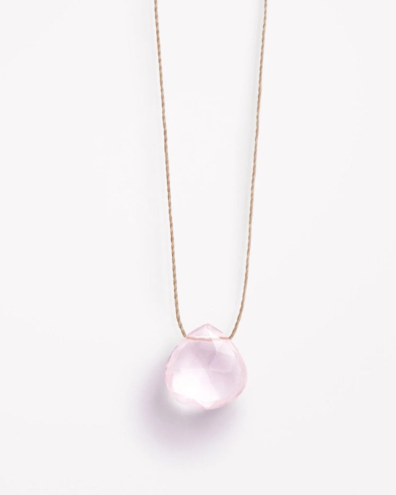 Wanderlustlife Fine Cord Necklace - Rose Quartz