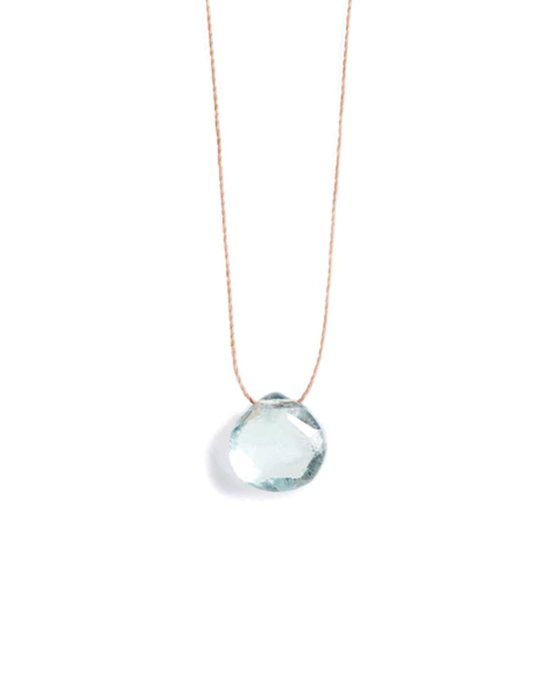 Wanderlustlife Fine Cord Necklace - Aquamarine