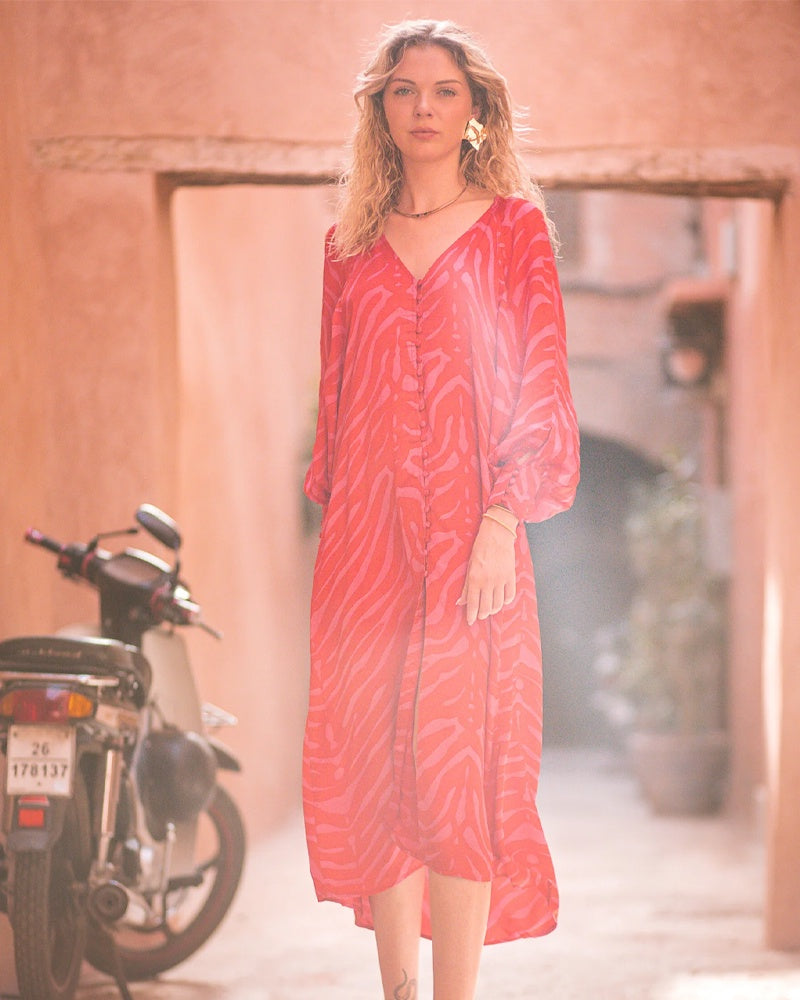 Poppyfield Clavel Dress - Safari Pink