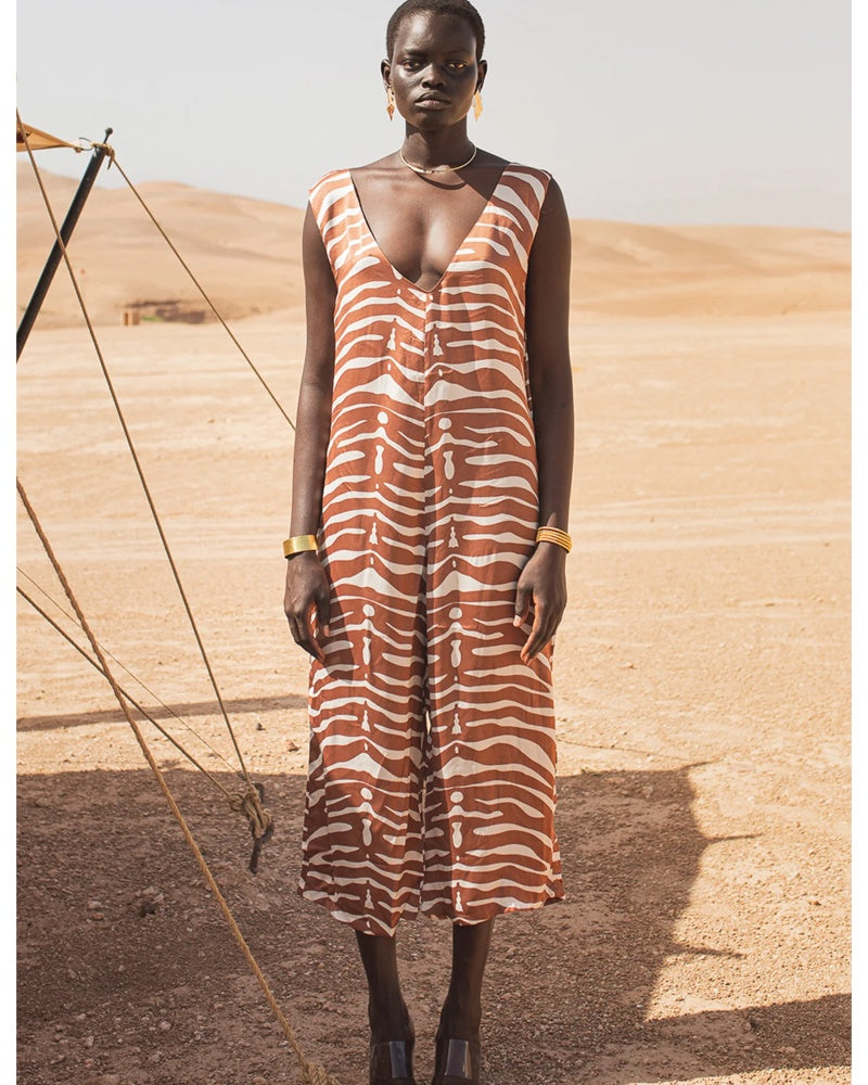 Poppyfield Reia Jumpsuit - Safari Brown