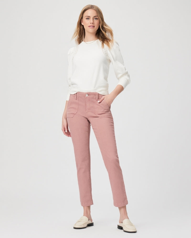 Paige Mayslie Straight Jeans - Vintage Dark Rose Blush