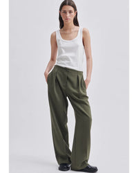 Second Female Fique Wide Trousers - Sea Turtle