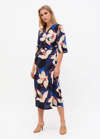 Nat V wrap dress is available to buy from Damsel in Chiswick