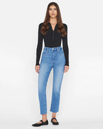 Frame Le Super High Straight Jeans - Drizzle