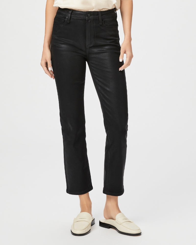 Paige Cindy Crop Straight Jeans - Coated Black Fog Luxe – Damsel Chiswick