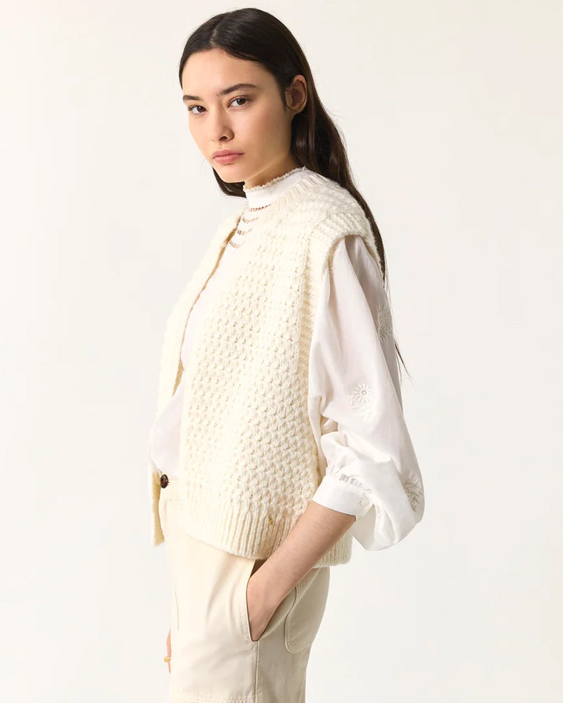 Des Petits Hauts Aster Cardigan - Cream