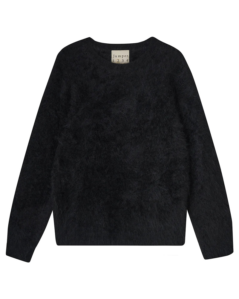 Jumper 1234 Brushed Crew Jumper - Black