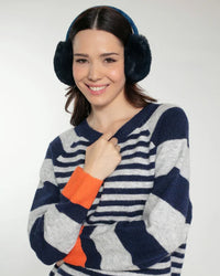 Nooki Edie Faux Fur Earmuffs - Petrol