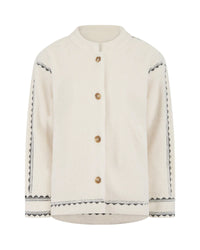 Nooki Poppy Borg Jacket - Cream