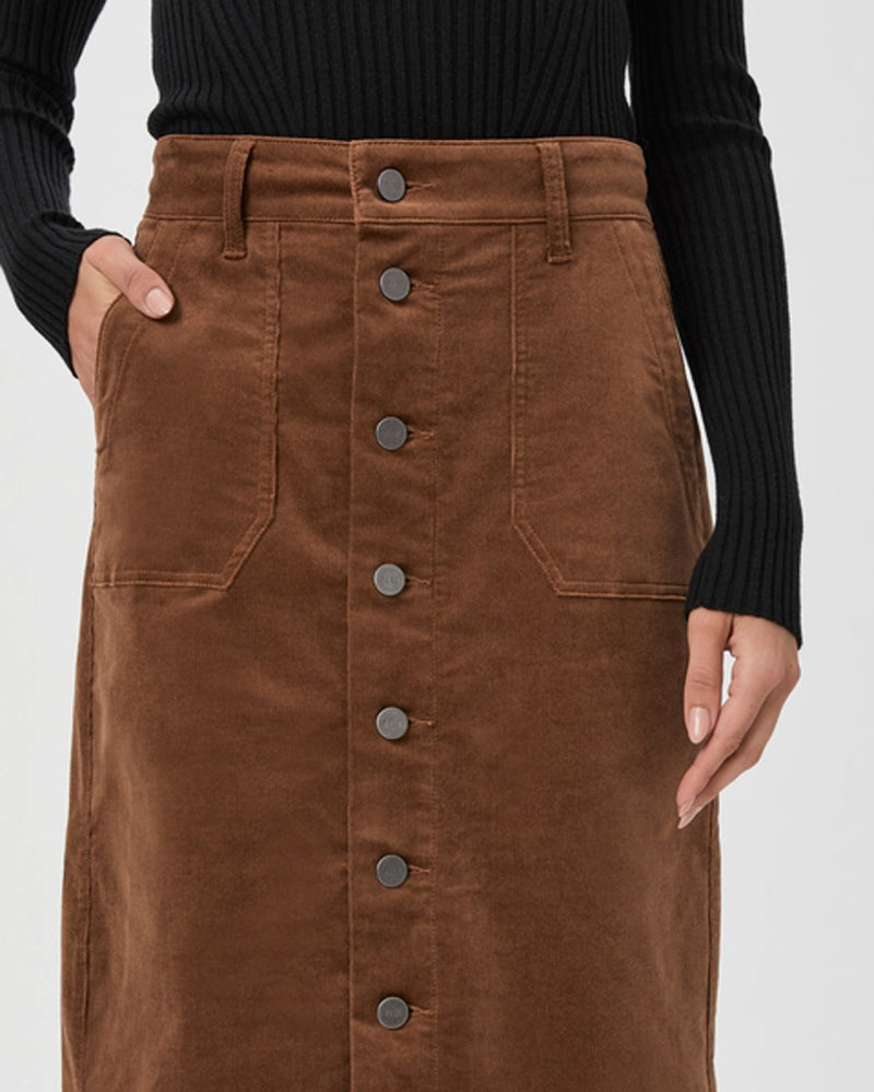 Paige Meadow Midi Skirt - Maple Brown