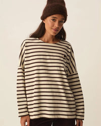 Des Petits Hauts Filly Top - Ecru/Coffee