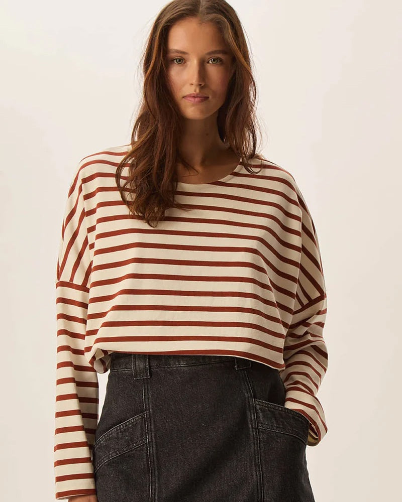 Des Petits Hauts Filly Top - Ecru/Fox