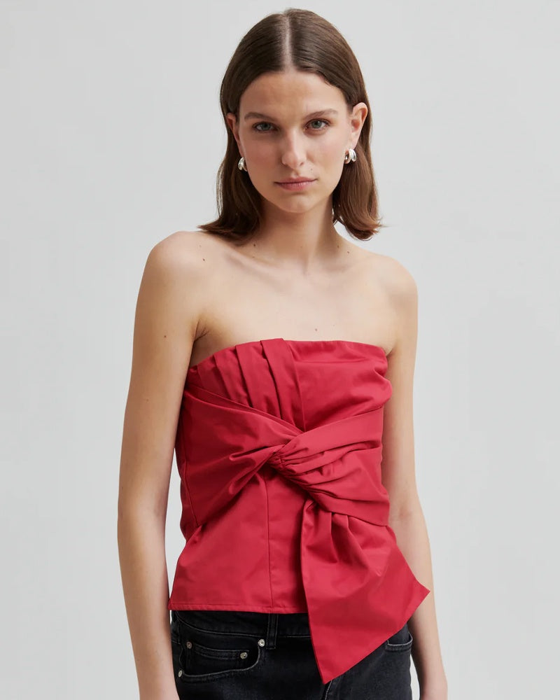 Second Female Bow Top - Persian Red