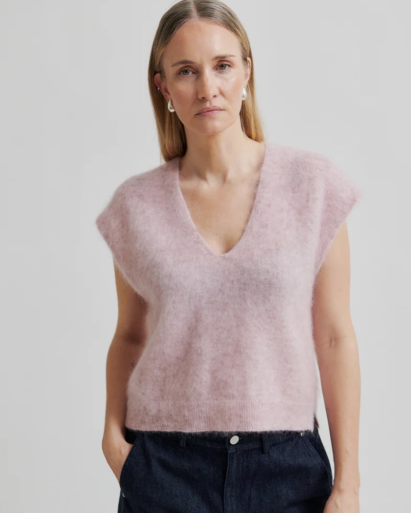 Second Female Camryn Knit Vest - Sepia Rose