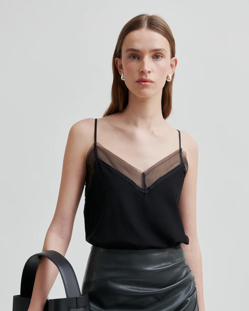 Second Female Diaz Strap Top - Black