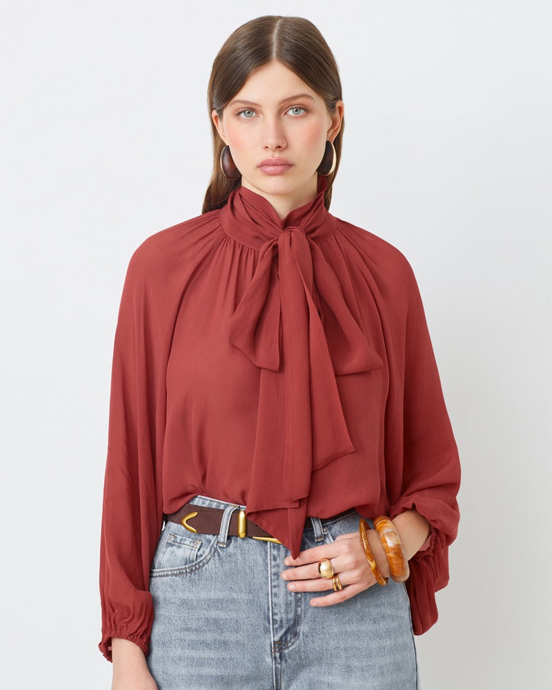 Suncoo Lincoln Blouse - Terracotta