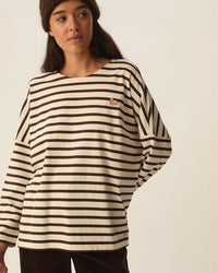 Des Petits Hauts Filly Top - Ecru/Coffee