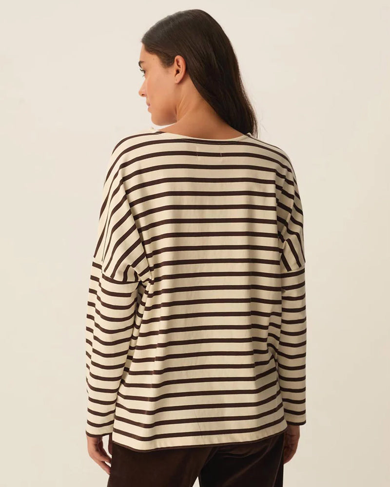 Des Petits Hauts Filly Top - Ecru/Coffee