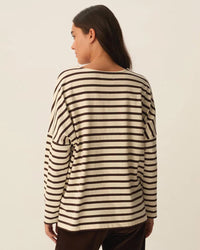 Des Petits Hauts Filly Top - Ecru/Coffee