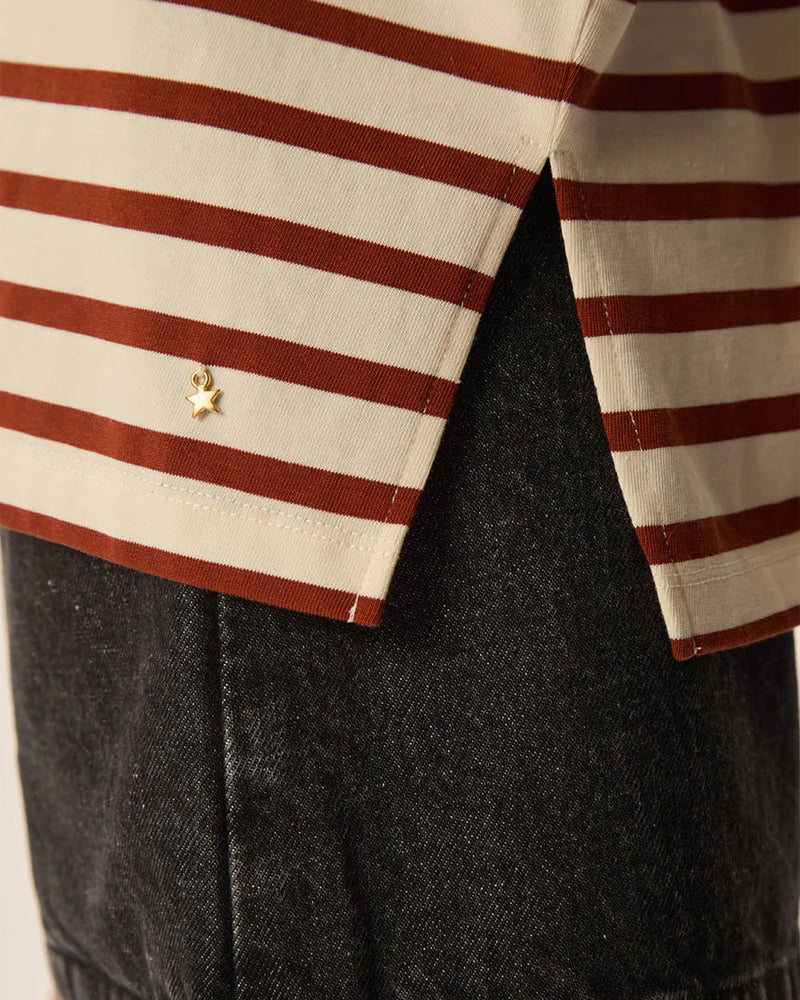 Des Petits Hauts Filly Top - Ecru/Fox