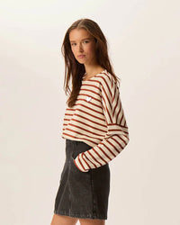Des Petits Hauts Filly Top - Ecru/Fox
