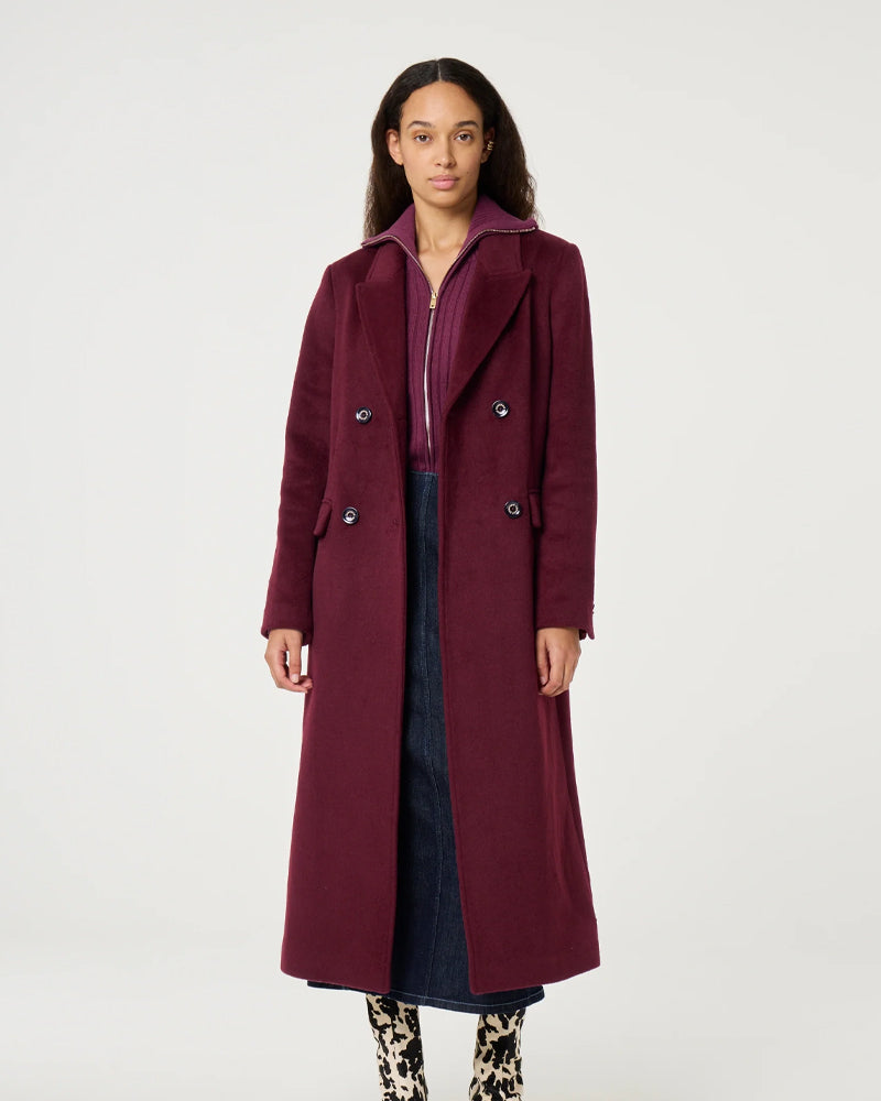 Fabienne Chapot Sophia Coat - Deep Burgundy