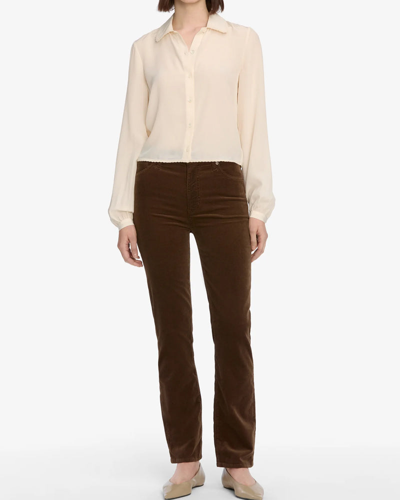 Frame Le Sleek Straight Corduroy Jeans - Chocolate