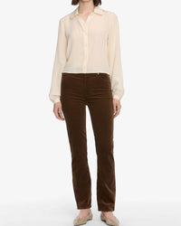 Frame Le Sleek Straight Corduroy Jeans - Chocolate