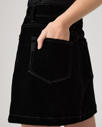 Paige Janelle Skirt - Onyx Velvet