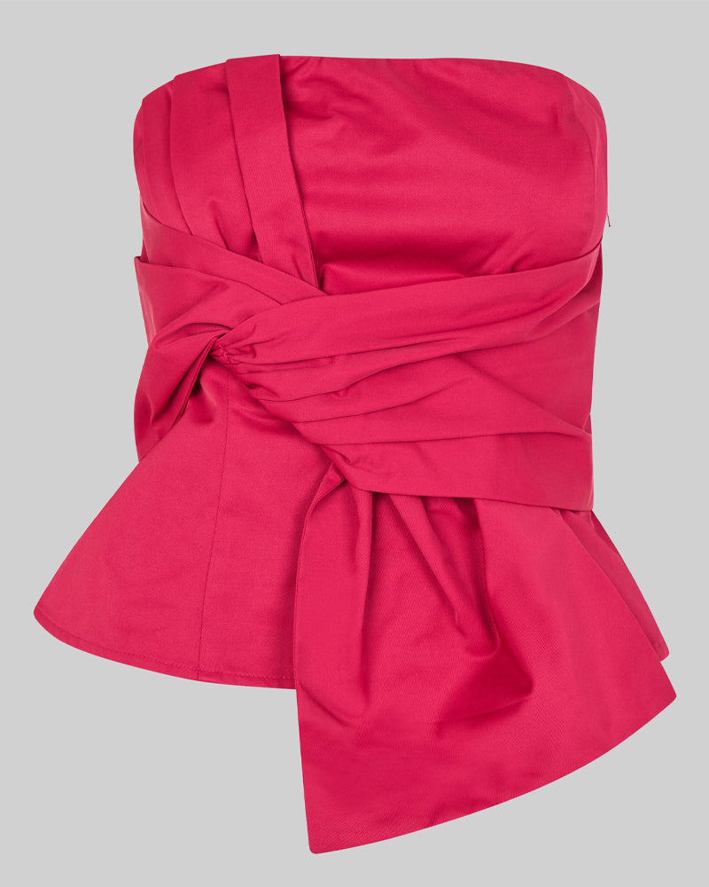 Second Female Bow Top - Persian Red