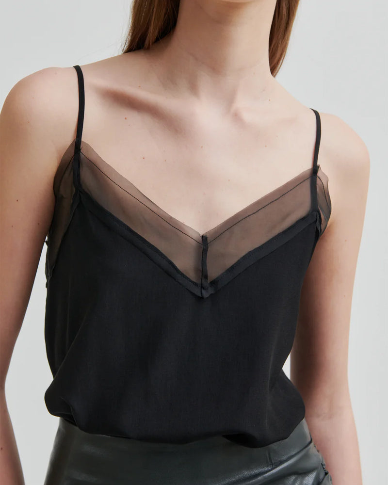 Second Female Diaz Strap Top - Black