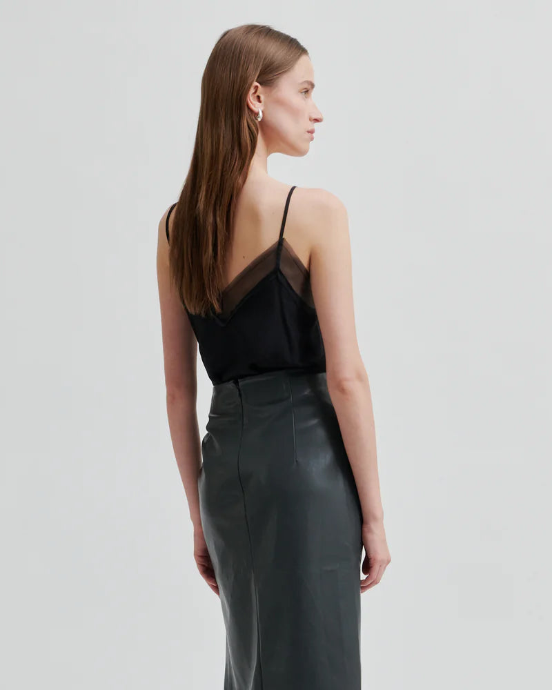 Second Female Diaz Strap Top - Black