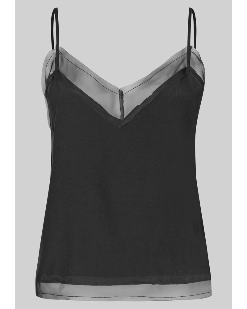 Second Female Diaz Strap Top - Black