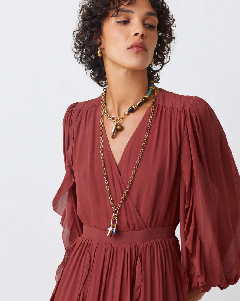 Suncoo Cassie Dress - Terracotta