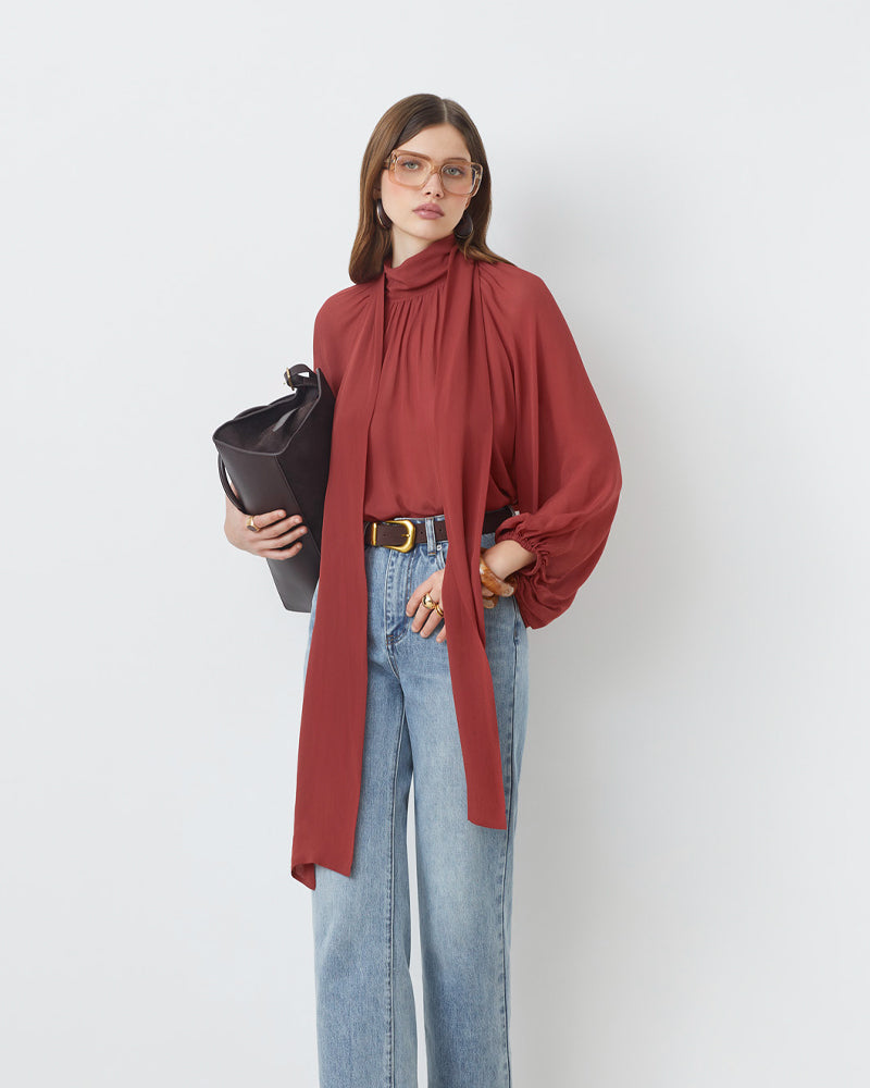 Suncoo Lincoln Blouse - Terracotta