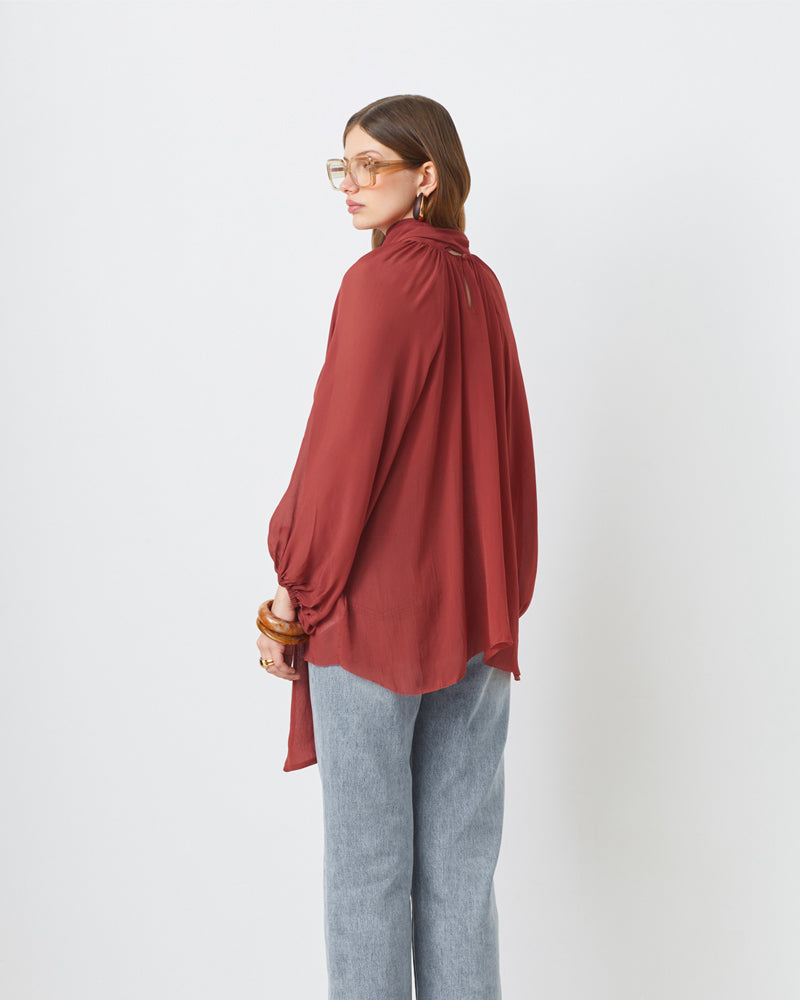 Suncoo Lincoln Blouse - Terracotta